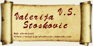 Valerija Stošković vizit kartica